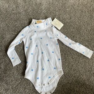 TBBC NWT White and Blue Kids One Piece Turtleneck